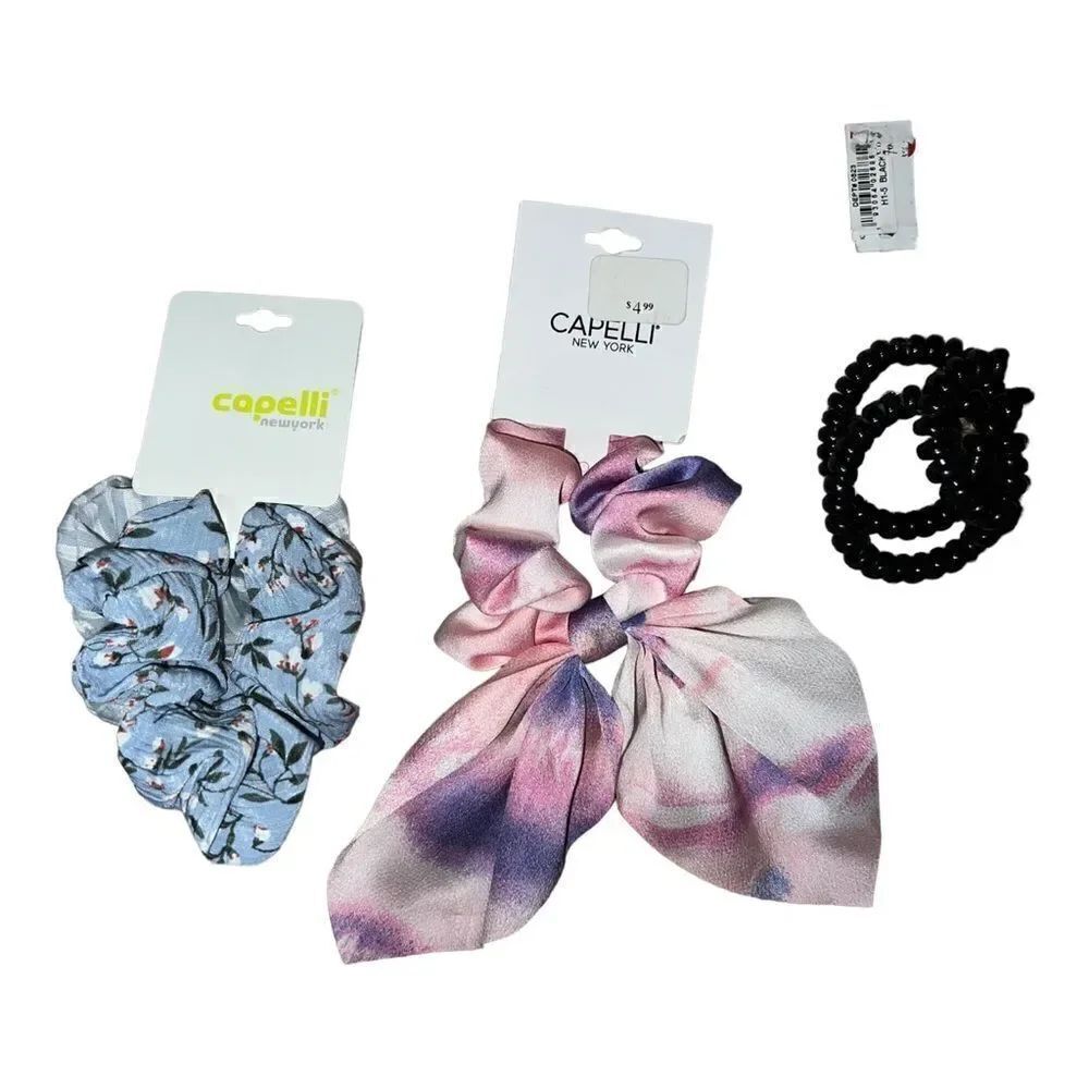 Capelli & Cara Accessories Lot of Three Hair Ties Scrunchies